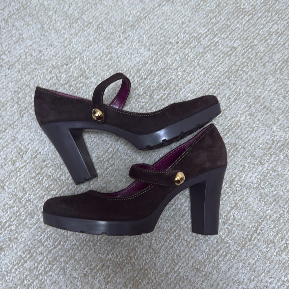 Coach Lilas Mary Jane Platform Heels
